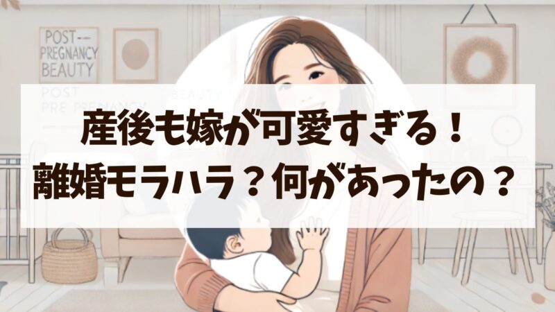 産後も嫁が可愛すぎる　離婚理由　モラハラ　何があったの